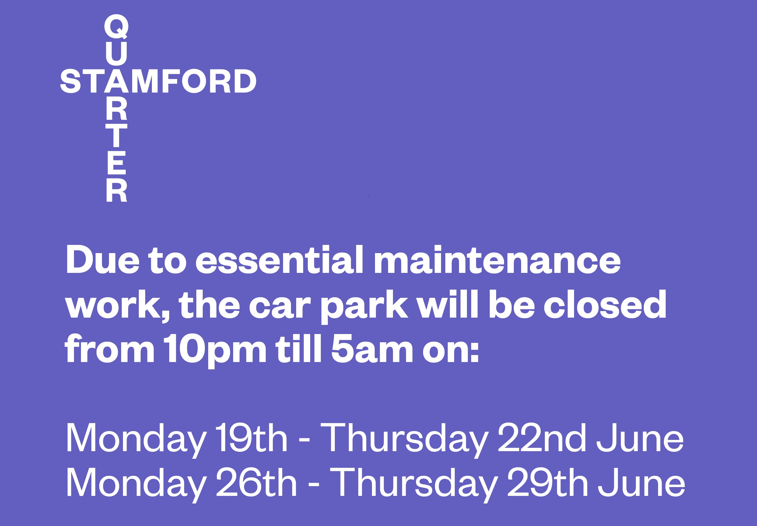 Important car park information