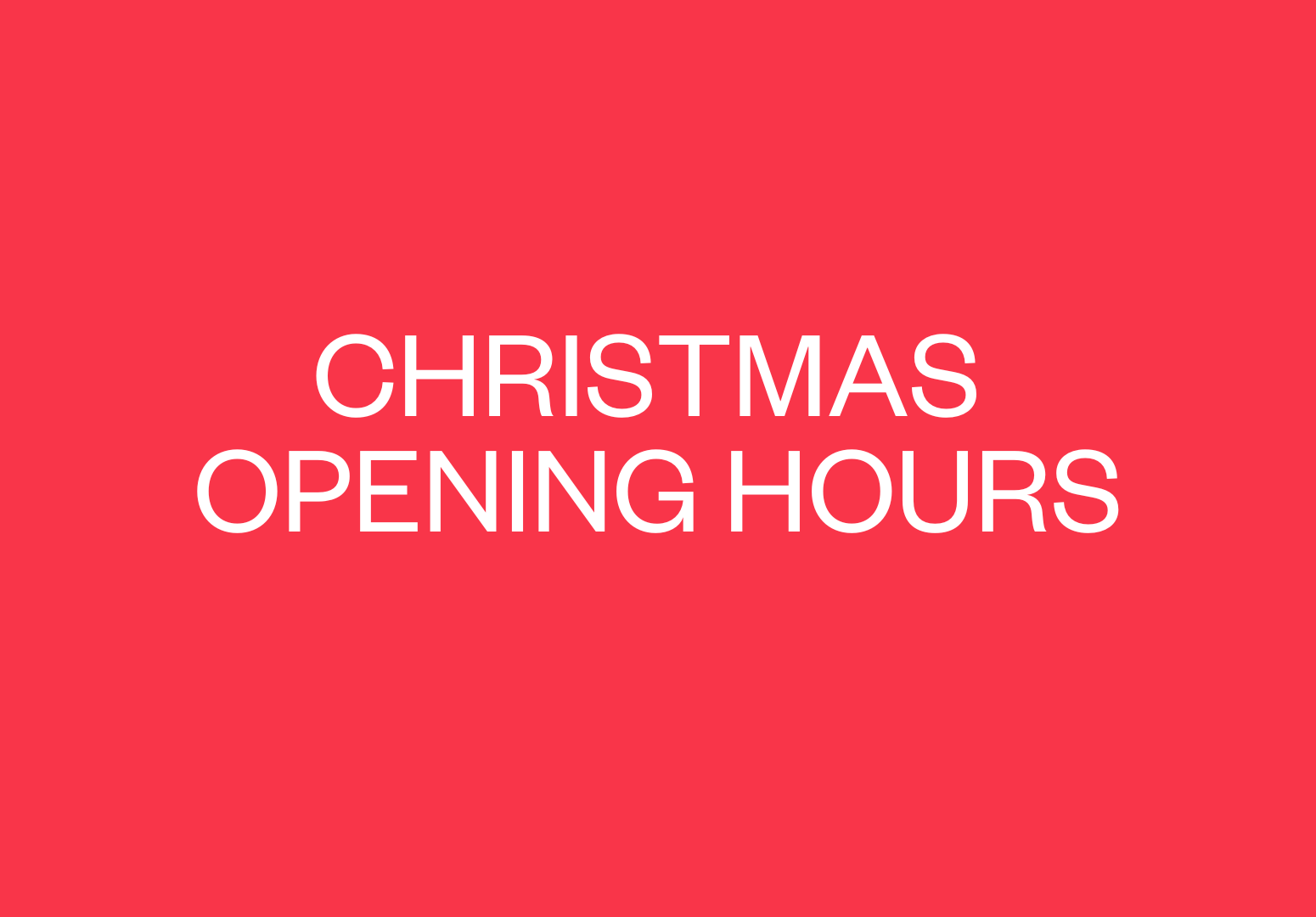 Christmas opening hours | Stamford Quarter